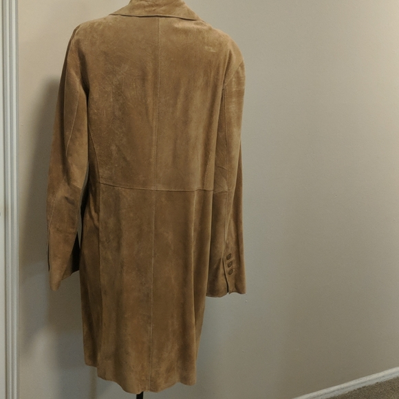 H & M 100 % suede coat in camel beige - Picture 3 of 11